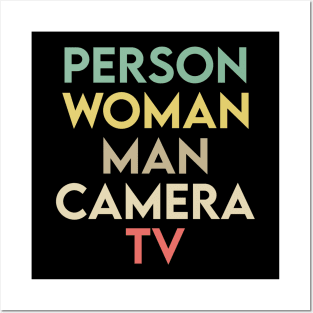 person woman man camera tv Posters and Art